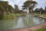 Fountain and pond